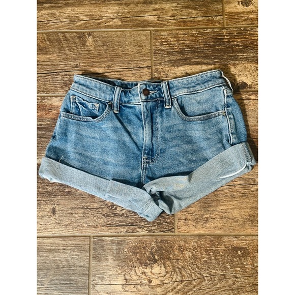 Hollister Pants - Hollister High-Rise Mom Short 3" Blue Denim Size 0